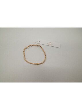 NWT Josslyn Boho Colorful Ball Beaded Stretch Bracelet Gold Tone Pink Beads